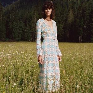 NWT Zara Crochet Midi Dress XS